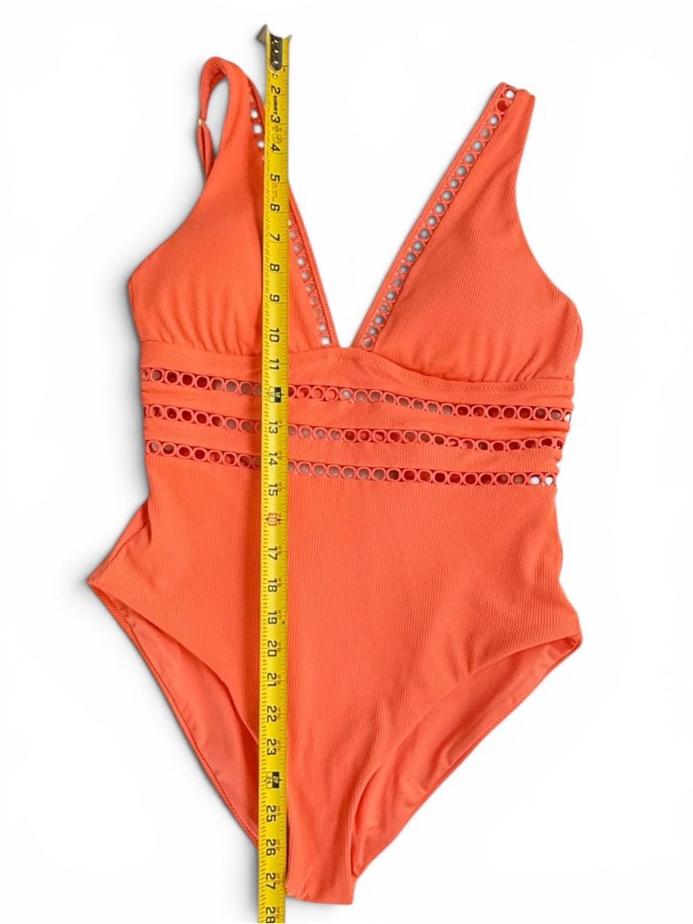 Becca by Rebecca Virtue Women's One-Piece Swimsuit Orange Size L NWT - Picture 8 of 12